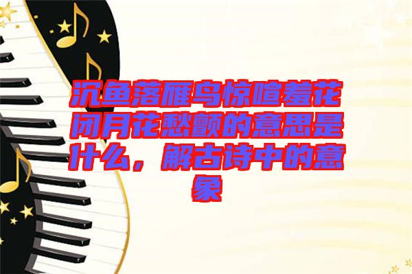 沉魚落雁鳥驚喧羞花閉月花愁顫的意思是什么，解古詩中的意象