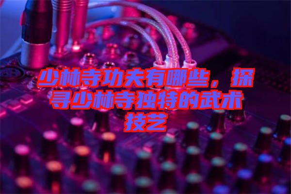 少林寺功夫有哪些，探尋少林寺獨(dú)特的武術(shù)技藝