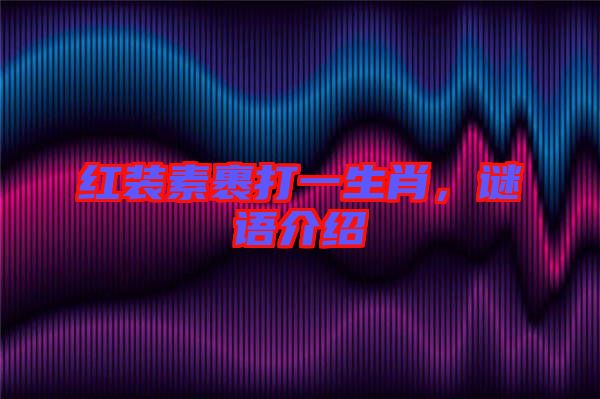紅裝素裹打一生肖，謎語(yǔ)介紹