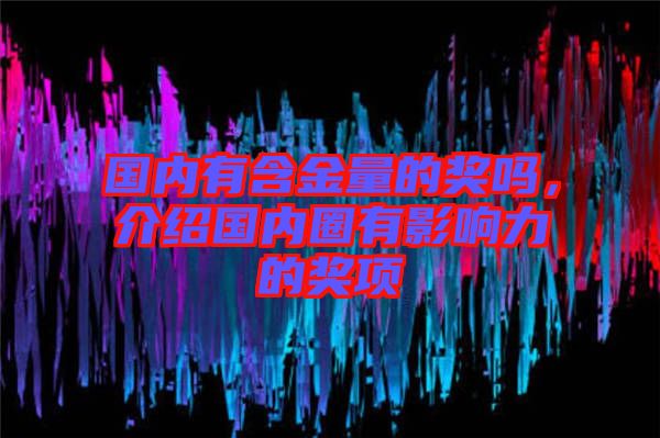 國內(nèi)有含金量的獎嗎，介紹國內(nèi)圈有影響力的獎項(xiàng)