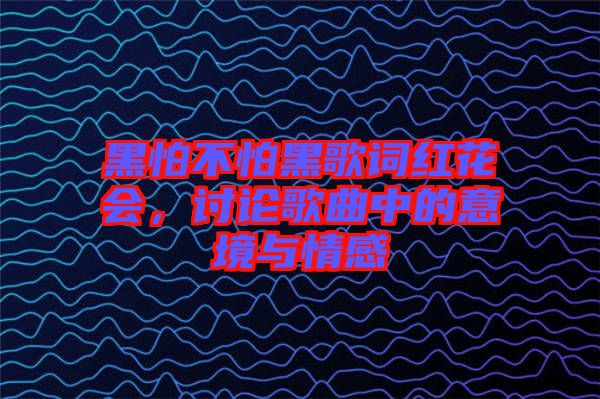 黑怕不怕黑歌詞紅花會(huì)，討論歌曲中的意境與情感