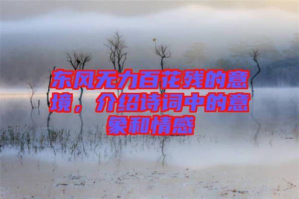 東風(fēng)無力百花殘的意境，介紹詩詞中的意象和情感
