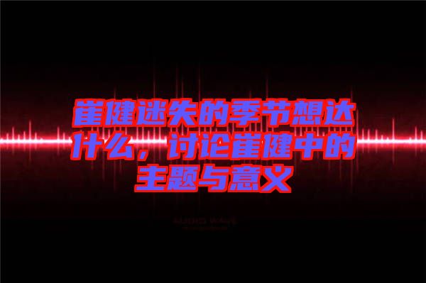 崔健迷失的季節(jié)想達(dá)什么，討論崔健中的主題與意義