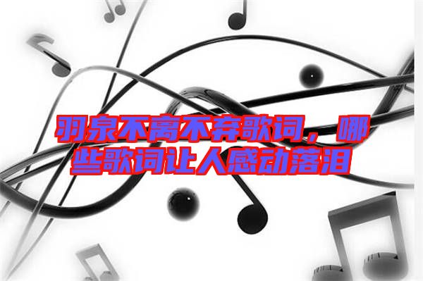 羽泉不離不棄歌詞，哪些歌詞讓人感動(dòng)落淚