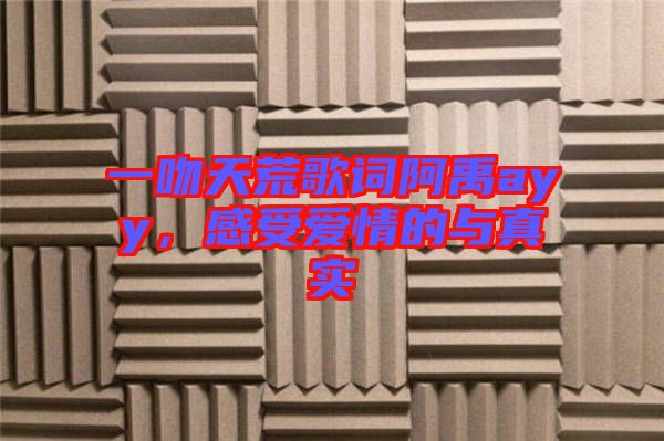 一吻天荒歌詞阿禹ayy，感受愛情的與真實(shí)