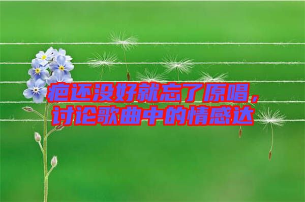 疤還沒好就忘了原唱，討論歌曲中的情感達(dá)