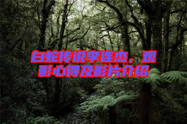 白蛇傳說李連杰，觀影心得及影片介紹