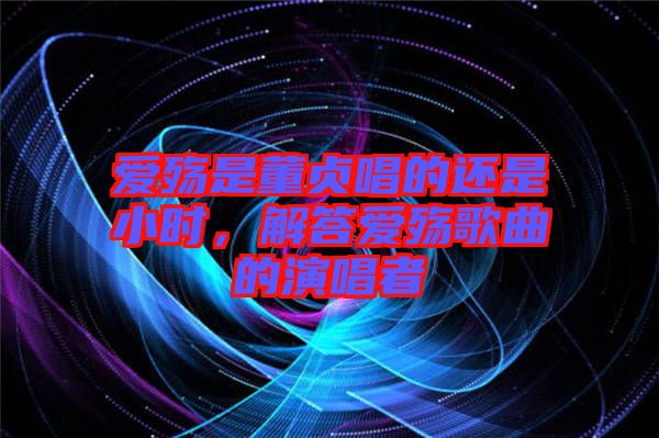 愛殤是董貞唱的還是小時(shí)，解答愛殤歌曲的演唱者