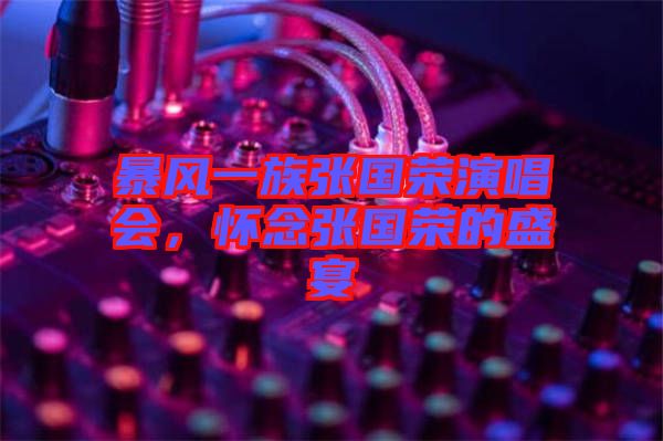 暴風一族張國榮演唱會，懷念張國榮的盛宴