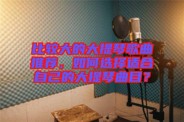 比較大的大提琴歌曲推薦，如何選擇適合自己的大提琴曲目？