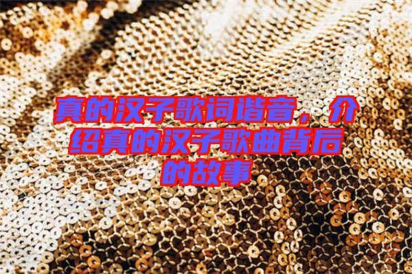 真的漢子歌詞諧音，介紹真的漢子歌曲背后的故事