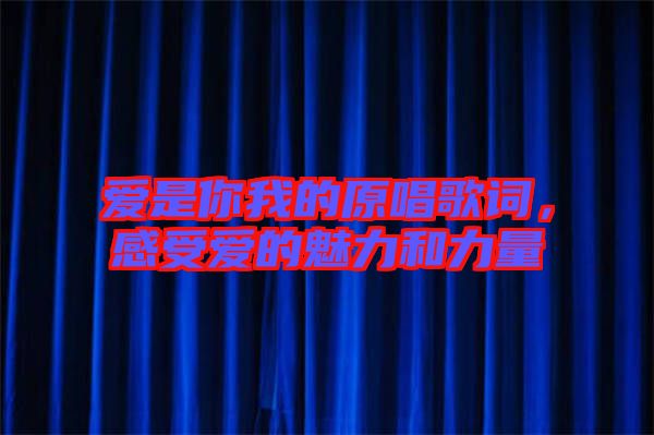愛是你我的原唱歌詞，感受愛的魅力和力量