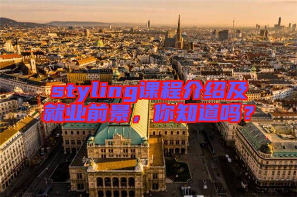 styling課程介紹及就業(yè)前景，你知道嗎？
