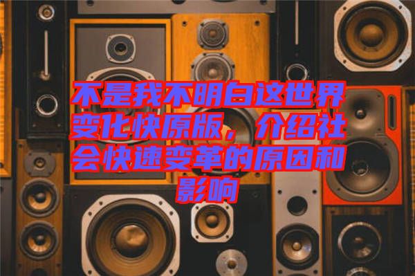 不是我不明白這世界變化快原版，介紹社會(huì)快速變革的原因和影響