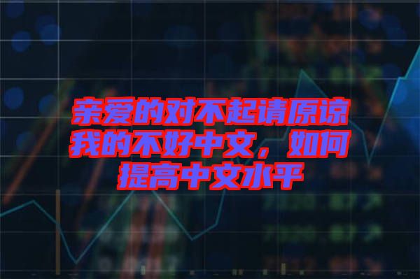 親愛的對不起請原諒我的不好中文，如何提高中文水平