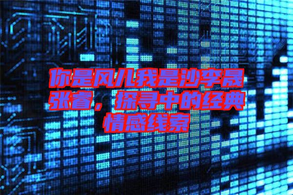 你是風兒我是沙李晟張睿，探尋中的經(jīng)典情感線索