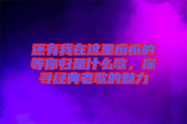 還有我在這里癡癡的等你歸是什么歌，探尋經(jīng)典老歌的魅力