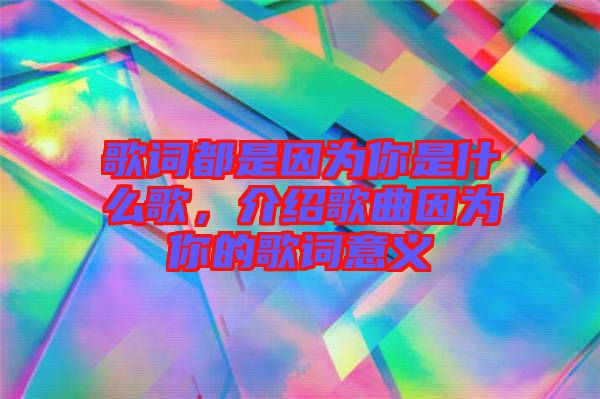 歌詞都是因為你是什么歌，介紹歌曲因為你的歌詞意義