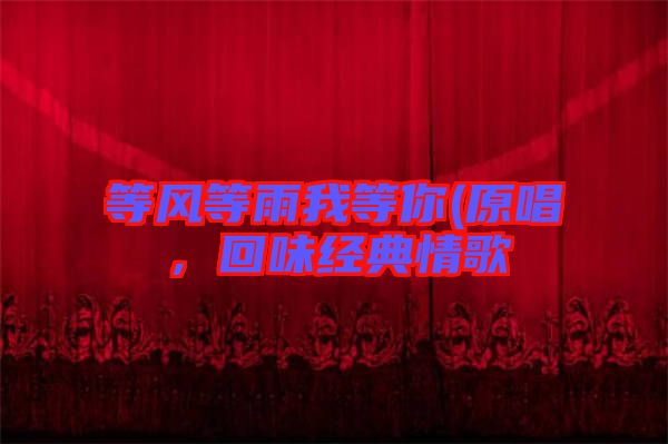 等風等雨我等你(原唱，回味經(jīng)典情歌