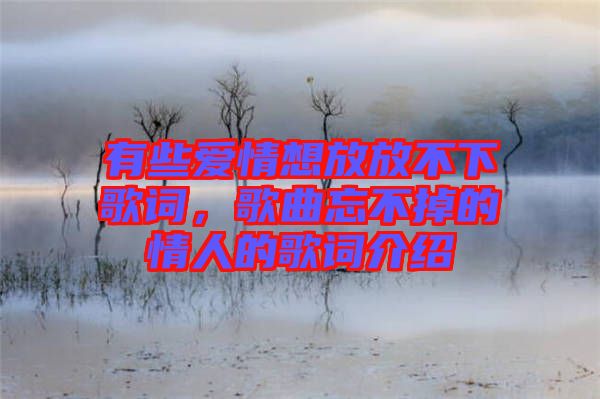 有些愛情想放放不下歌詞，歌曲忘不掉的情人的歌詞介紹