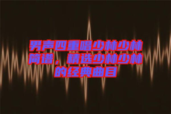 男聲四重唱少林少林簡譜，精選少林少林的經(jīng)典曲目