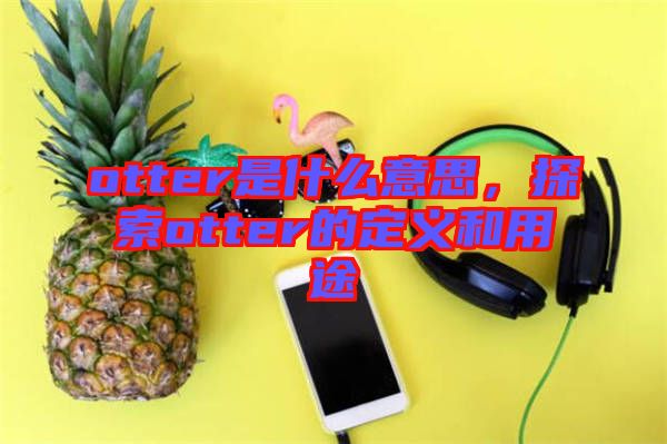 otter是什么意思，探索otter的定義和用途
