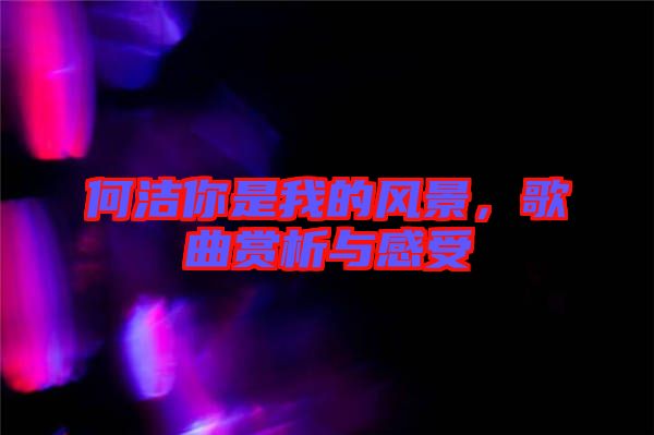 何潔你是我的風(fēng)景，歌曲賞析與感受
