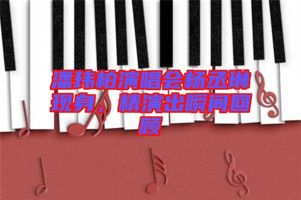 潘瑋柏演唱會楊丞琳現(xiàn)身，精演出瞬間回顧