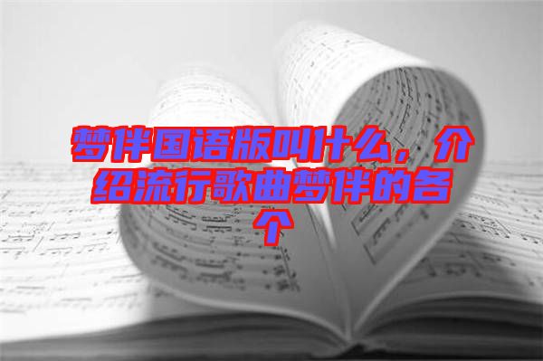 夢(mèng)伴國(guó)語(yǔ)版叫什么，介紹流行歌曲夢(mèng)伴的各個(gè)