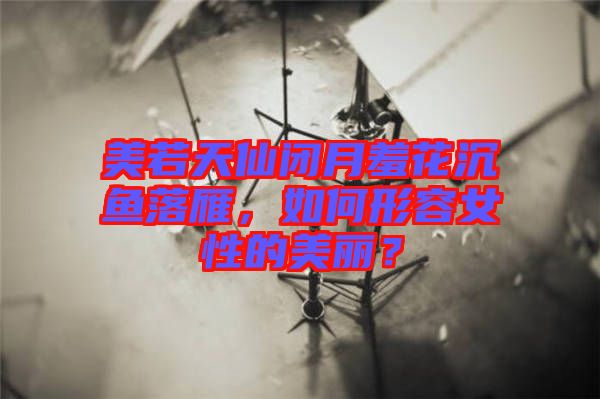 美若天仙閉月羞花沉魚落雁，如何形容女性的美麗？