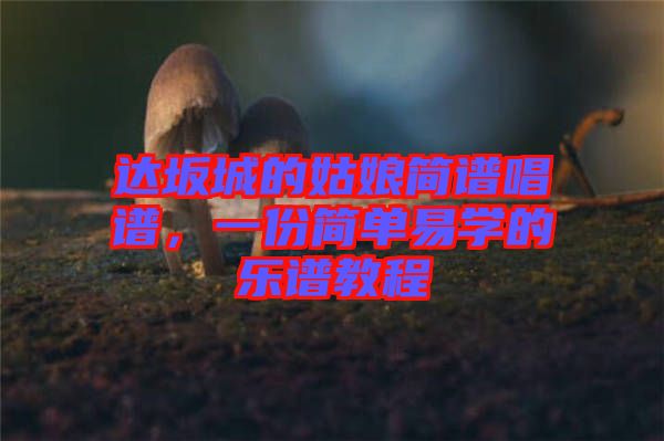 達(dá)坂城的姑娘簡(jiǎn)譜唱譜，一份簡(jiǎn)單易學(xué)的樂(lè)譜教程