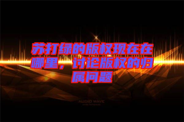 蘇打綠的版權(quán)現(xiàn)在在哪里，討論版權(quán)的歸屬問(wèn)題