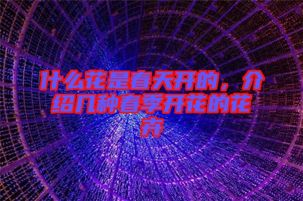 什么花是春天開的，介紹幾種春季開花的花卉