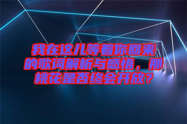 我在這兒等著你回來(lái)的歌詞解析與感悟，那桃花是否終會(huì)開(kāi)放？