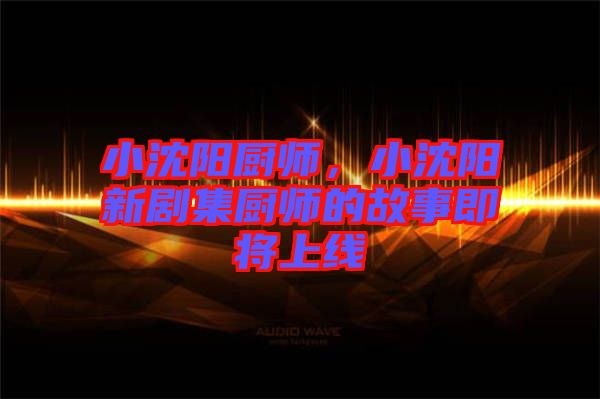 小沈陽廚師，小沈陽新劇集廚師的故事即將上線