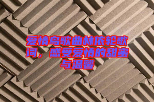 愛情鳥歌曲林依輪歌詞，感受愛情的甜蜜與溫馨
