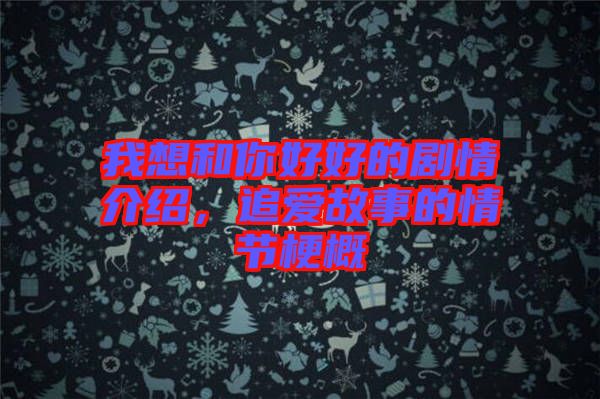 我想和你好好的劇情介紹，追愛(ài)故事的情節(jié)梗概