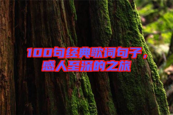 100句經(jīng)典歌詞句子，感人至深的之旅