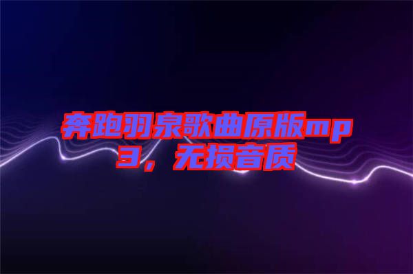 奔跑羽泉歌曲原版mp3，無(wú)損音質(zhì)
