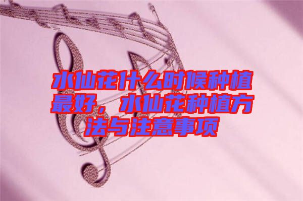 水仙花什么時候種植最好，水仙花種植方法與注意事項(xiàng)