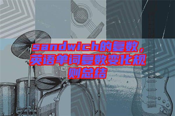 sandwich的復數，英語單詞復數變化規(guī)則總結