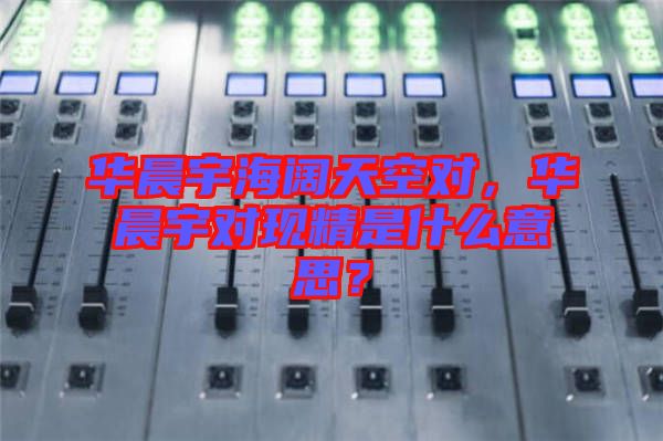 華晨宇海闊天空對，華晨宇對現(xiàn)精是什么意思？