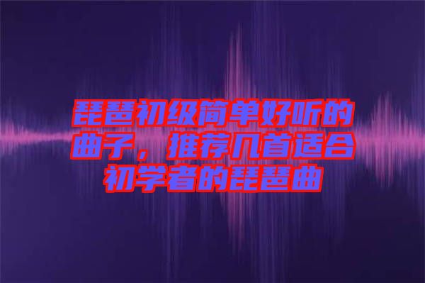 琵琶初級簡單好聽的曲子，推薦幾首適合初學(xué)者的琵琶曲