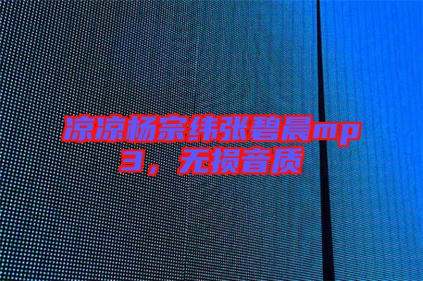涼涼楊宗緯張碧晨mp3，無損音質(zhì)