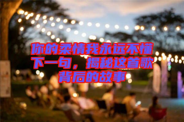 你的柔情我永遠不懂下一句，揭秘這首歌背后的故事