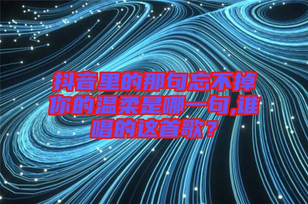 抖音里的那句忘不掉你的溫柔是哪一句,誰唱的這首歌？