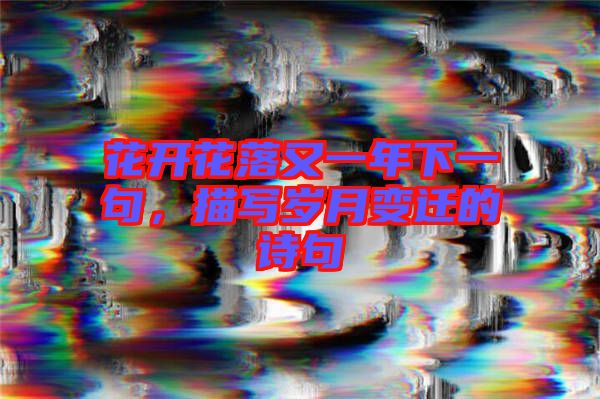 花開花落又一年下一句，描寫歲月變遷的詩句