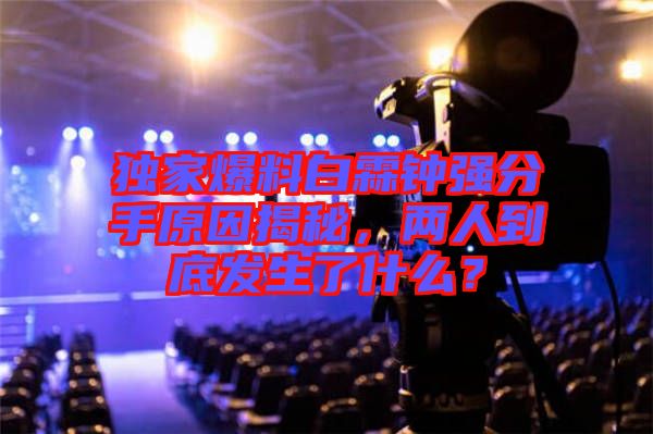 獨家爆料白霖鐘強(qiáng)分手原因揭秘，兩人到底發(fā)生了什么？