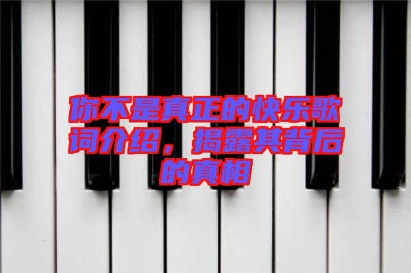 你不是真正的快樂(lè)歌詞介紹，揭露其背后的真相