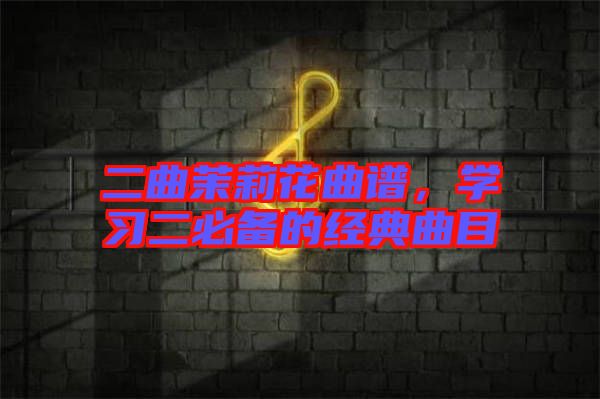 二曲茉莉花曲譜，學(xué)習(xí)二必備的經(jīng)典曲目